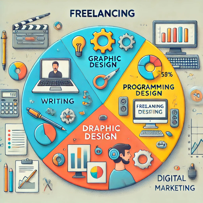 Explore various freelancing fields and find your niche.