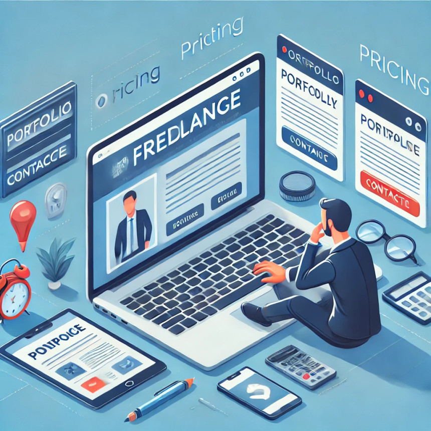 Set up your freelance business with a professional website and portfolio.